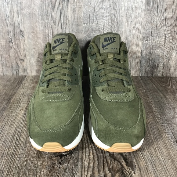 NEW Nike Air Max 90 Ultra 2.0 Leather Olive Canvas - Picture 2 of 6